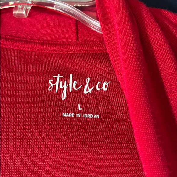Style & Co. Women's Bold Red Cardigan - Picture 2 of 3